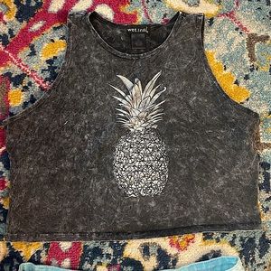 Pineapple Acid Washed Crop Top